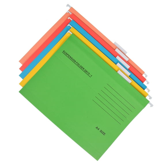WRITWAA 5-Pack Hanging File Folders Legal Size, Assorted Colors, Portable Coupon Organizer for Kitchen and Office Storage