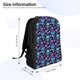 thumbnail image 4 of Fotbe Funny Skull Flower Mochila de Viaje para Laptop, Mochila Ejecutiva Delgada y Resistente 15.6", 4 of 8