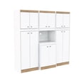 thumbnail image 1 of Inval GALLEY 3-Piece Pantry Set in White and Vienes Oak Engineered Wood, 1 of 8