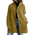thumbnail image 2 of Mlzmgr Outerwear Jackets for Women Corduroy Collared Long Sleeve Button down Coats with Pockets, 2 of 7