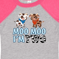 thumbnail image 4 of Inktastic Moo Moo I'm 2 with Cute Holstein Cows Boys or Girls Baby Bodysuit, 4 of 5