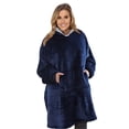 thumbnail image 3 of Cozy Soft Comfortable Sherpa Hoodie Sweatshirt - Oversized Blanket Sweatshirt Hoody - Hooded, Large Pocket, Reversible - Warm And Luxurious Plush Sherpa & Microfiber - Premium Edition - Blue, 3 of 7