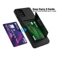 thumbnail image 3 of Galaxy A51 5G Wallet Phone Case, Tekcoo Shockproof Hybrid Rubber Hard PC & TPU Armor Protective Case Cover with 3 Cedit Cards ID Holder Slots for Samsung Galaxy A51 5G 6.5" -Black, 3 of 7