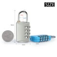 thumbnail image 2 of Combination Lock Resettable 4 Digit Padlock Outdoor Waterproof Combo Lock for School Gym Locker Fence Gate Hasp Cabinet Toolbox Cases, 2 of 2