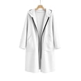 thumbnail image 5 of IUYRTFE Women's Oversized Long Hooded Cardigan Coat with Pockets Relaxed Fit Full Length Fleece Jacket for Fall and Winter, 5 of 6