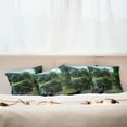 thumbnail image 7 of Ambesonne Nature Throw Pillow Cover 4 Pack, Japanese Garden Lake, 24", Green Blue, 7 of 7