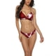 thumbnail image 2 of Txlixc 2 piezas de trajes de baño para mujer, sujetador halter de color de contraste acolchado con amarre para adultos + calzoncillos Txlixc Sexy, 2 of 3