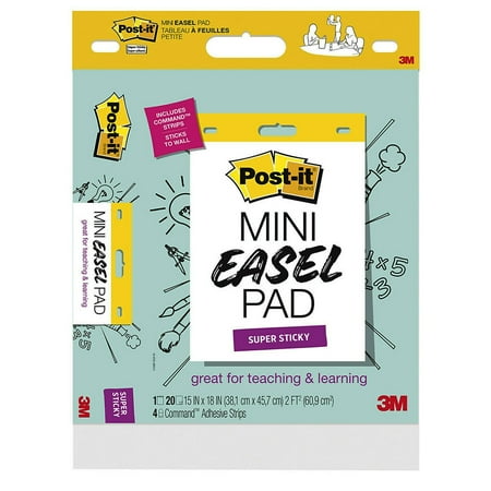 Post-it Super Sticky Mini Easel Pad 15" x 18" White 20 Sheets (MMM577SS)