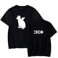 thumbnail image 5 of kpop ILLIT merch cat  tshirt crewneck short sleeve tshirt men/women music fans  tops, 5 of 6