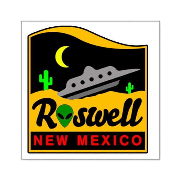 CafePress - Roswell Square Sticker 3 X 3 - Square Sticker 3" x 3"