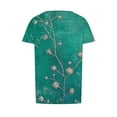 thumbnail image 6 of Womens Summer Floral Tops Short Sleeve Boho Shirts Dressy Casual Round Neck Tunic Loose Tee Blouses, 6 of 6