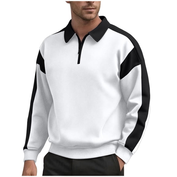 LIaqionyy Sweatshirts for Mens Big and Tall Quarter Zip Pullover Shirts Long Sleeve Casual Collared Tops
