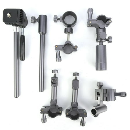 5pcs Magnesium Aluminum Alloy Fishing Rod Pole Holder Umbrella Lamp Bracket Stand Base Set