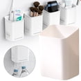 thumbnail image 1 of 1Pc Wall Mounted Toothbrush Holder,No Drilling,Removable Toothbrush And Toothpaste Holder For Bathroom Kitchen,Toothbrush Holder Rack,Wall-Mounted Drill Free Storage Rack,Bathroom Accessory(E), 1 of 7