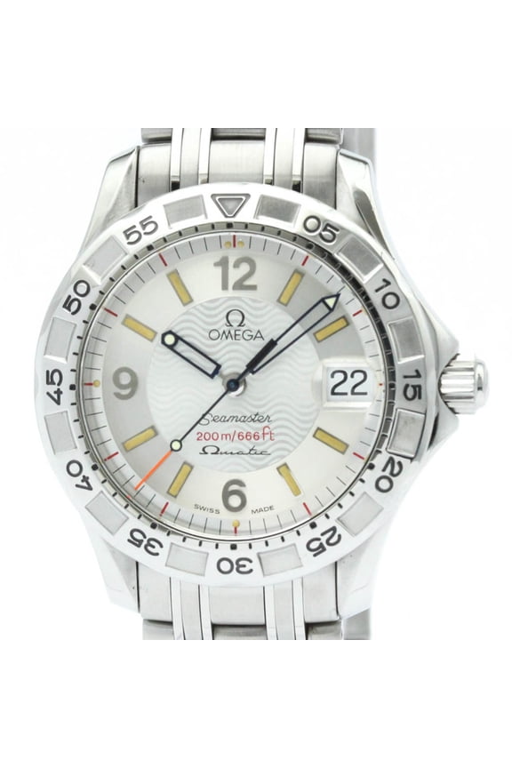 Pre-Owned OMEGA Seamaster Omegamatic Steel Auto Quartz Watch 2514.30 Polished