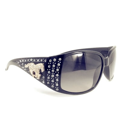 Texas West Womens Horse Sunglasses With Rhinestone Bling UV 400 PC Lens In Multi Colors