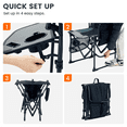 thumbnail image 2 of EVER ADVANCED Heavy Duty Oversized Directors Chair for Outdoor, Portable Folding Camping Chair with Side Table and Pocket, Supports 400 lbs, for Lawn, Sports, Fishing, Picnic, Beach, Black, 2 of 8