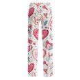 thumbnail image 7 of Womens Love Heart Pajama Pants Heart Print Soft Lounge Pants Comfy Drawstring Sleepwear Long Pajamas Pants, 7 of 7
