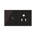 thumbnail image 2 of Yuarrent Enchufe de pared inteligente enchufe de EE. UU. WiFi temporizador inalámbrico Control remoto interruptor de pantalla táctil toma de corriente Electrodomésticos negro Enchufe de EE. UU. Yuarrent HA005243-04, 2 of 6