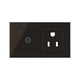 thumbnail image 2 of Naiovety Enchufe de pared inteligente enchufe de EE. UU. WiFi temporizador inalámbrico Control remoto interruptor de pantalla táctil toma de corriente Electrodomésticos negro Enchufe de EE. UU. Naiovety HA005243-04, 2 of 6