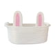 thumbnail image 1 of Cesta de Pascua para niños, cesta de almacenamiento, cesta de picnic reutilizable, cesta decorativa de conejo rosa y blanco, 1 of 9