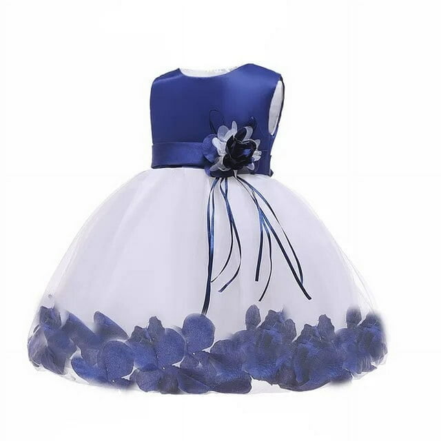 Robes Formelles pour Bébés de 0 à 2 Ans Robes de Baptême Rose Violet Bleu et Jaune pour Filles