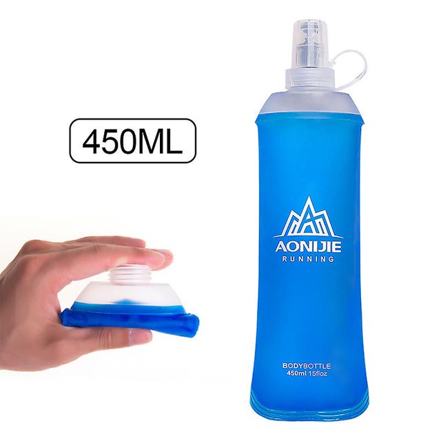 Paquete De 2 Botellas Deportivas De Tpu Sin Bpa Plegables De 250 Ml / 500 Ml. Afortunado Sencillez