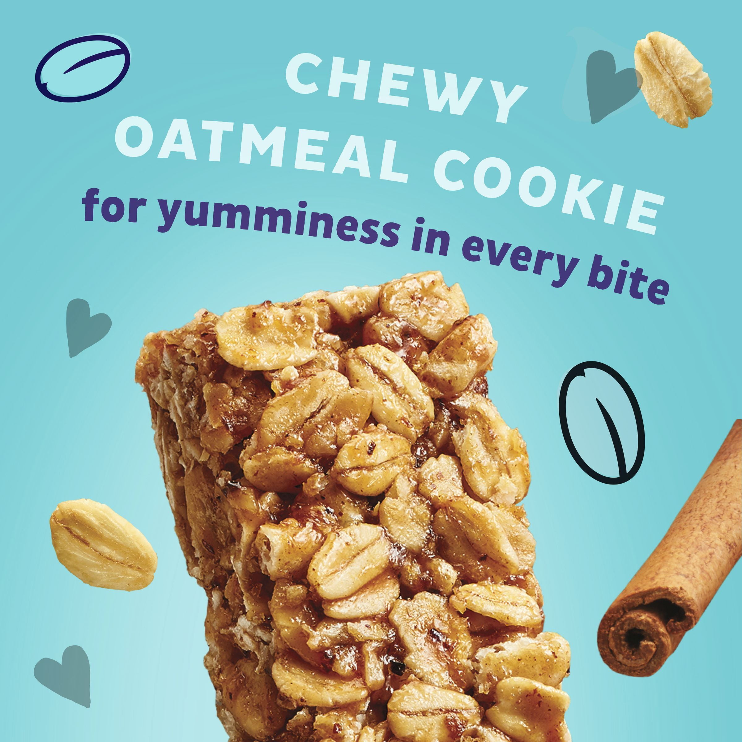 (3 pack) Annie's Chewy Granola Bars, Oatmeal Cookie, Gluten Free, 5 Ct, 4.9 oz
