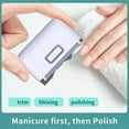 thumbnail image 4 of 2-in-1 Electric Nail Clipper & Polisher, Automatic Nail Trimmer with LED Light & Nail Scraps Storage, 2 Speeds Rechargeable Fingernail Cutter for Adults & Seniors (2pcs), 4 of 8
