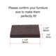 thumbnail image 2 of Protector de piso de fieltro para patas de muebles cuadrado de 20 paquetes 1 1/2", 2 of 7
