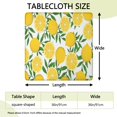 thumbnail image 2 of Yellow Lemon Fruit Slices White Pattern Square Fitted Tablecloth with Elastic Edge,Square Table Cover,Washable Elastic Table Cover for Home Kitchen Party Decor 36"x36", 2 of 6