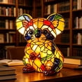 thumbnail image 1 of Linnome Lampe de Table Koala en Verre Teinté en Résine Alimentée par USB pour Chambre, Salon, Déco Maison, 1 of 8