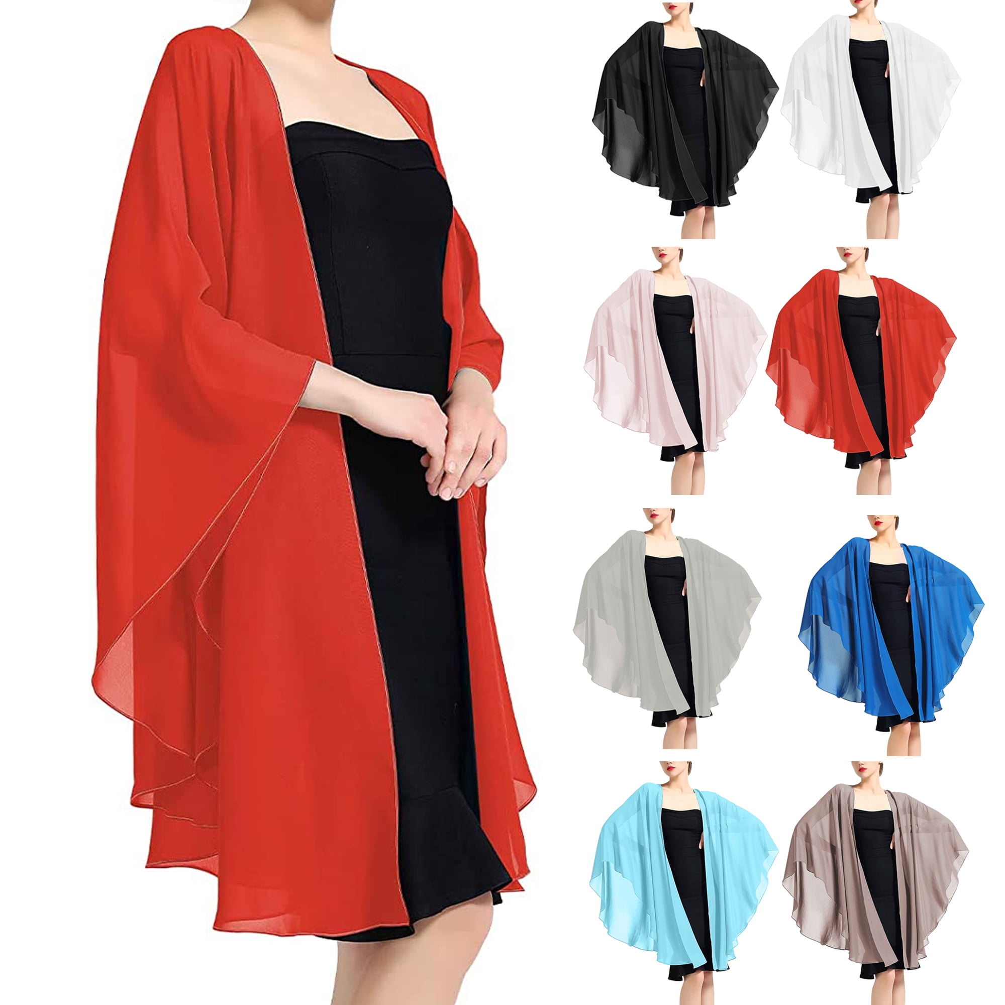 Shawls and Wraps for Evening Dresses Women Chiffon Bridesmaid Wedding