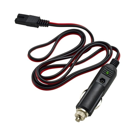 Roadpro Copper16-Gauge 2-Pin CB Power Cord with 12V Cigarette Lighter Plug, 4 ft
