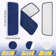 thumbnail image 4 of CUITING 3 Pcs Replacement Microfiber Pad for Universal Commercial 16.5 Inch Mop Head Flat Mop Head Wet & Dry Commercial Cleaning Refills Reusable Mop Refills Fit for Most Microfiber Flat, 4 of 7