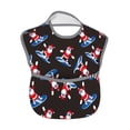 thumbnail image 2 of Susaid Surfing Santa Print Bibs for Babies Toddlers Adjustable Waterproof Free Soft Durable Bibs for eating with Large Pocket Food Catcher, 2 of 8