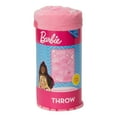 thumbnail image 7 of Barbie Kids Fleece Throw, 46"x60", Pink, 7 of 7