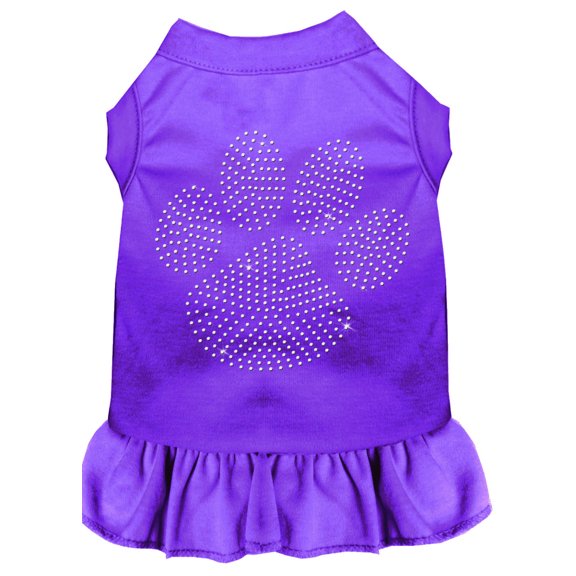 Pet Dog Cat Dress Rhinestone, "Clear Paw"