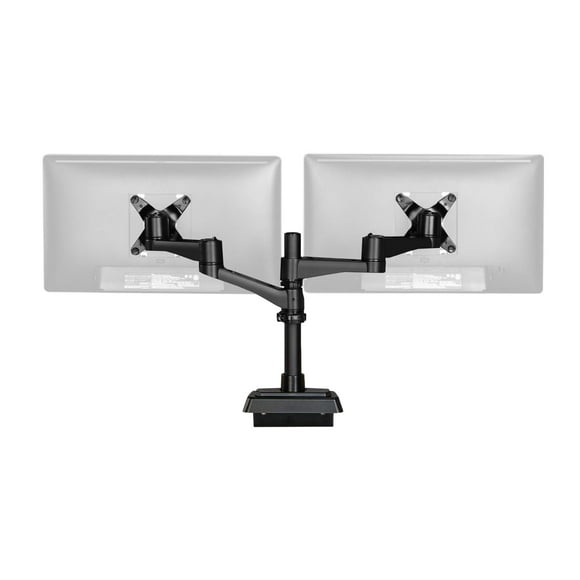 Vari Dual Monitor Arm 180 Degree - VESA Compatible Mount w/ 180 Degree Adjustment - Monitors up to 27 inches, 19.8 lbs - Double Arms for Compact Spaces - Computer Monito