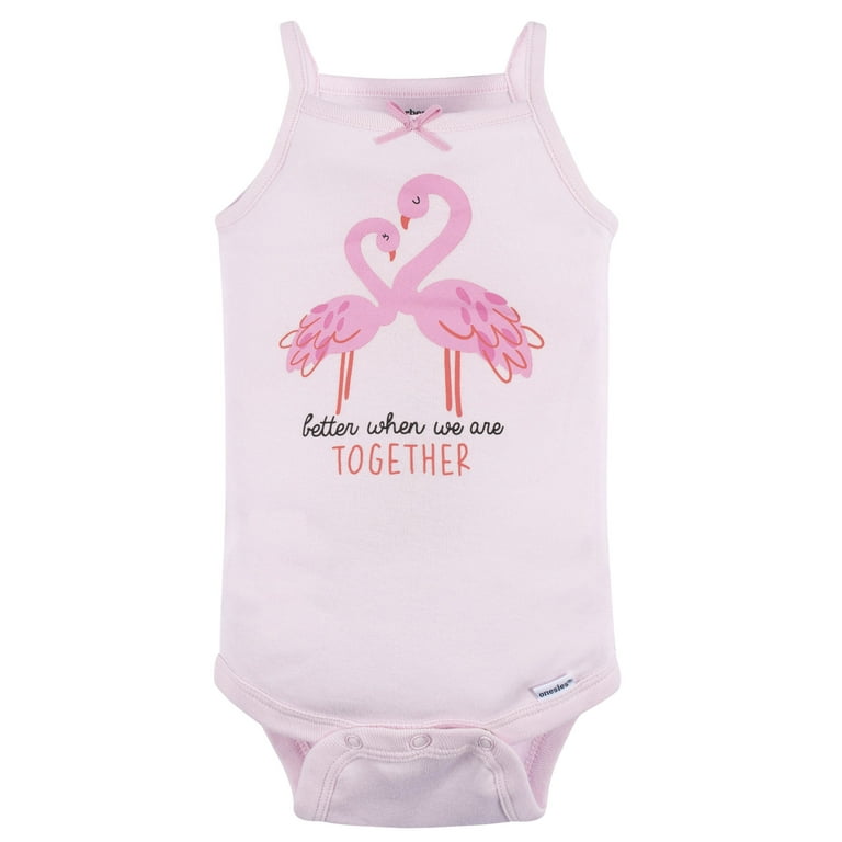 Flamingo Florida Stripes Baby Onesie Flamingo Florida Stripes Baby Onesie