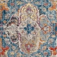 thumbnail image 6 of SAFAVIEH Bristol Waverly Traditional Polyester Area Rug, Blue/Orange, 10' x 14', 6 of 7