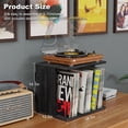 thumbnail image 5 of Record Player Stand, 3-Compartment Record Holder with Vinyl Storage, up to 80-100 Albums, Black, 5 of 5