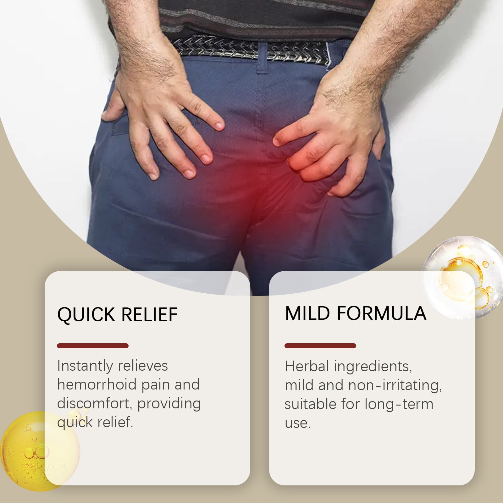 Alvantor Hemorrhoid Treatment Relief Cream with Chamomile & Saffron, 0.71oz