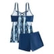 thumbnail image 3 of WILLBEST Traje de Baño de Manga Larga Para Mujer, Traje de Baño Tankini de Dos Piezas Con Tirantes, Top Con Pantalones Cortos, Traje de Baño de Playa Sexy de Talla Grande 1241, 3 of 8
