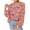 Orange, variant on PRETTYGARDEN Women's Floral Button Down Blouse Fall Fashion Dressy Casual Long Sleeve Oversized Shirts Top Boho Clothes