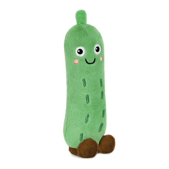 Konexial Pickle Stuffed Animal 16" Cute Cucumber Plush Pillow Soft Plant Plushies Toys Gifts for Kids Green