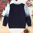 thumbnail image 4 of SERTG Boys and Girls Christmas Knit Sweater Holiday Cute Print Round Neck Cozy Warm Pullover Fall Winter Tops for Children 4-12 Years(Sky Blue,4 Years), 4 of 6