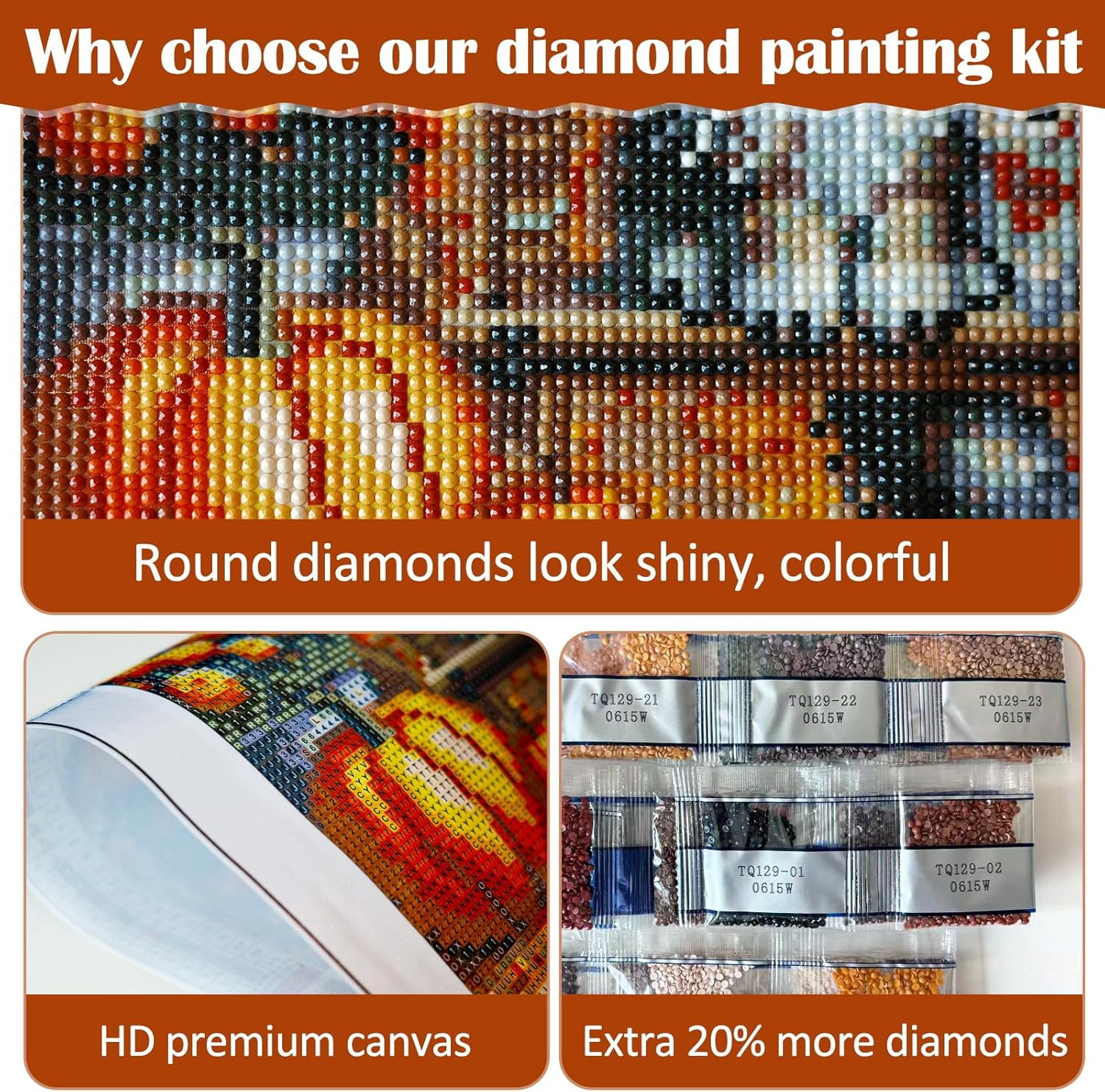 Adult Christmas Baubles & Candles Diamond Painting Kit — Beginner-Friendly Winter DIY Set — 5D Full-Drill Gem Dot Art Kit — Home Wall Decor (40 x 40 cm, Unframed)