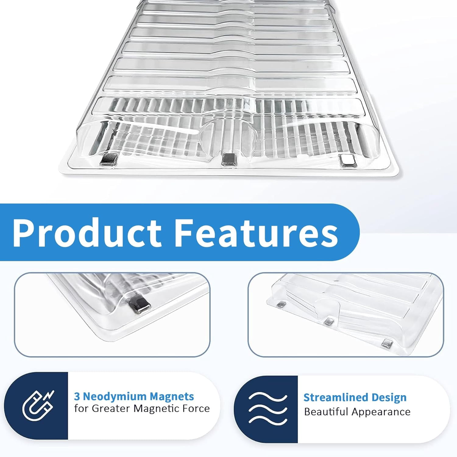 Magnetic Air Vent Extender for Under Furniture Vent Deflector for Floor Register Up to 12" Wide Extend from 17"-33" 1.5mm Thick-1Pcs