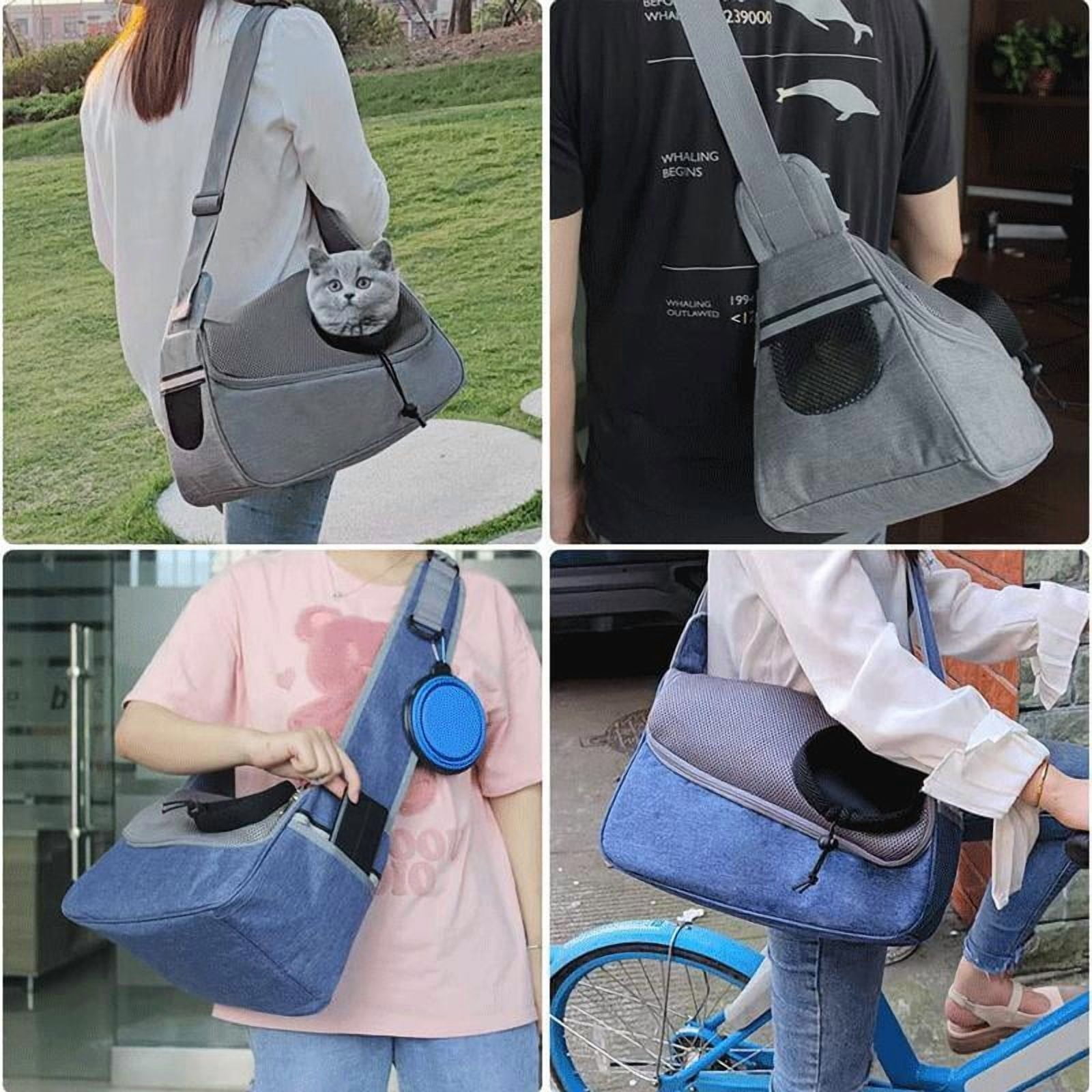 Pet Sling Carrier, Travel Bag, Fit Less than 11 lb Small Dogs and Cats, Comfortable, Adjustable, Waterproof and breathable, Perfect for Travelling, Daily Walk, Outdoor Activity and Weekend Adventure